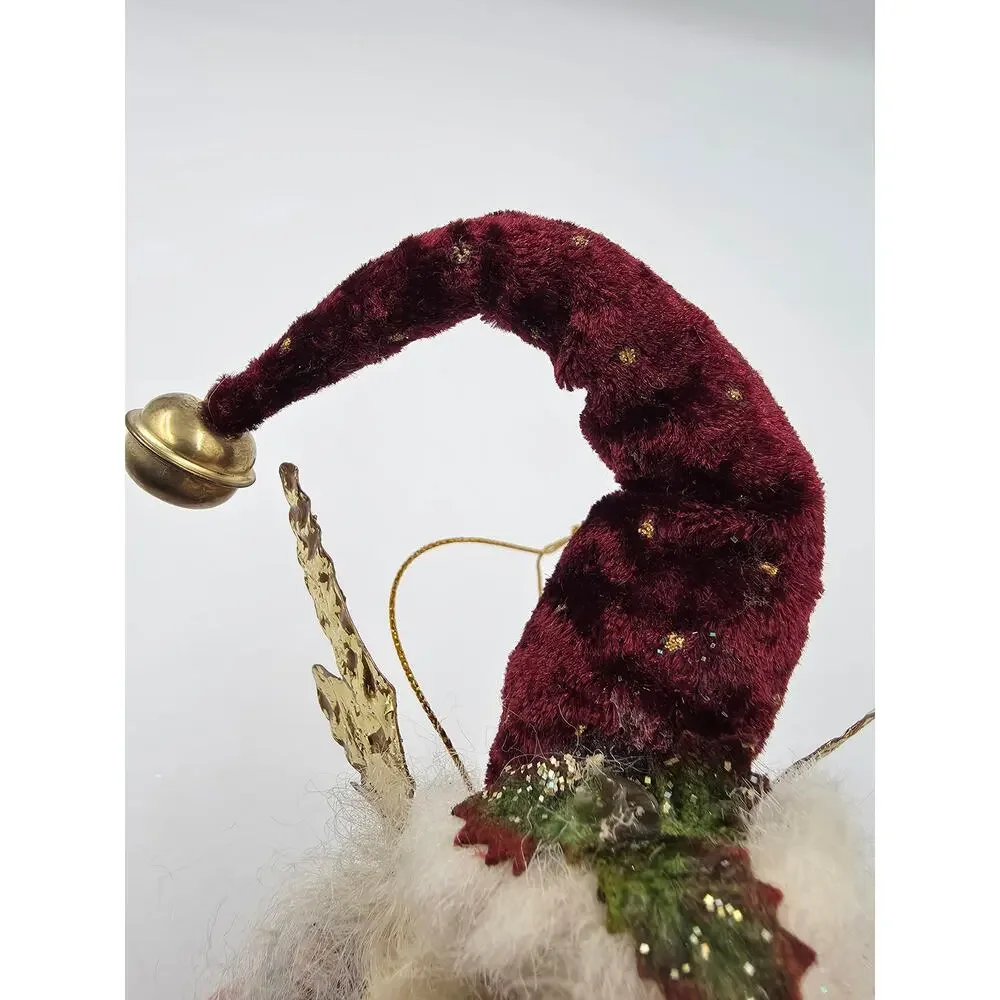 Mark Roberts Fairy Santa Jingle Bell Body Metal Wings Christmas Ornament 15
